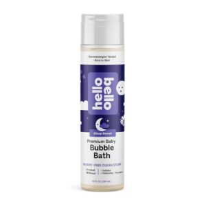 Hello Bello Nighttime Bubble Bath, Gentle Hypoallergenic Formula for Babies and Kids, Vegan and Cruelty-Free, Sleep Sweet Scented, 10 fl oz