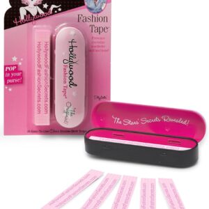 Hollywood Fashion Secrets Fashion Tape Strips, Double Sided Tape for Clothes, Clear Adhesive Strips, Fabric Tape For Wardrobe Malfunctions, 36 ct