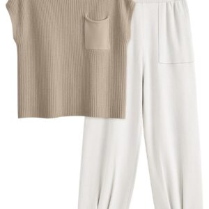 LILLUSORY 2 Piece Knit Sets For Women Trendy Sweatsuit Sets
