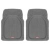 Motor Trend 2 Piece Front Car Floor Mats- Gray FlexTough Contour Liners-Deep Dish Heavy Duty Rubber Floor Mats for Car SUV Truck & Van-All Weather Protection, Universal Trim to Fit