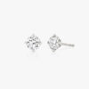 Solitaire Stud Earrings in White Gold | 0.25ct Carat Per Stud | Near-colorless Round Brilliant Cut VRAI Created Diamond